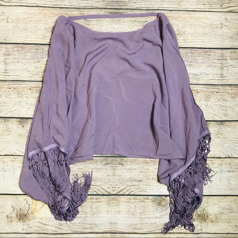 Haute Society Lilac Fringe Shawl